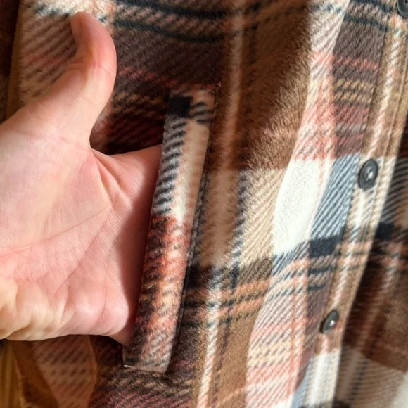 Natural Reflections Sherpa-Lined Plaid Jacket - Picture 6 of 11